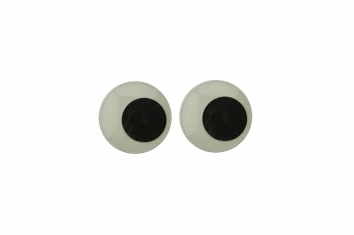 Глазки для игрушек, круглые, с бегающими зрачками, 8 мм/упак.50+/-2 шт, цв. -черно-белые - купить в Череповце. Цена: 16.04 руб.