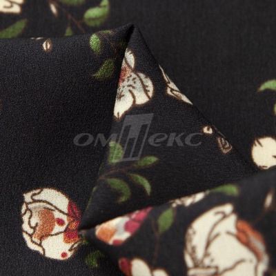 Плательная ткань "Фламенко" 3.1, 80 гр/м2, шир.150 см, принт растительный - купить в Череповце. Цена 239.03 руб.