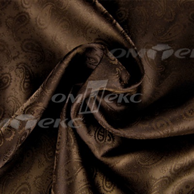 Ткань подкладочная жаккард Р14098, 19-1217/коричневый, 85 г/м2, шир. 150 см, 230T - купить в Череповце. Цена 168.15 руб.