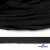 Шнур плетеный d-8 мм плоский, 70% хлопок 30% полиэстер, уп.85+/-1 м, цв.- чёрный - купить в Череповце. Цена: 735 руб.
