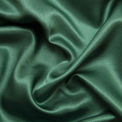 Поли креп-сатин 19-5420, 125 (+/-5) гр/м2, шир.150см, цвет зелёный - купить в Череповце. Цена 157.15 руб.