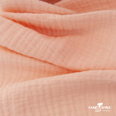 Ткань Муслин, 100% хлопок, 125 гр/м2, шир. 140 см #201 цв.(18)-розовый персик - купить в Череповце. Цена 464.97 руб.
