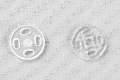 Кнопки пришивные пластиковые 11,5 мм, блистер 24шт, цв.-прозрачные - купить в Череповце. Цена: 59.44 руб.